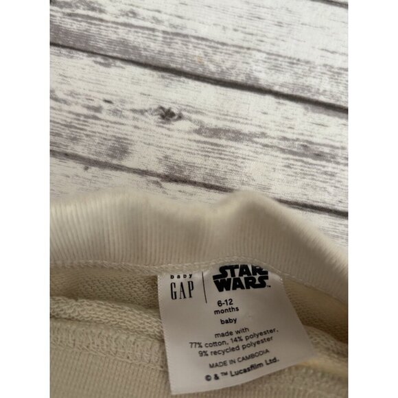 Yoda Star Wars Zipper Hoodie Baby Gap 3-6M Sweatshirt Top with Ears & Shorts Set - Picture 8 of 10